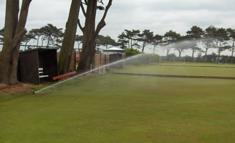 Sprinkler on Croquet Court